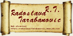 Radoslava Tarabanović vizit kartica